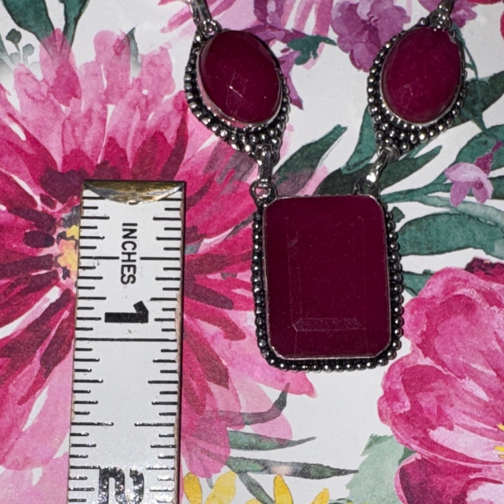 Ruby Silver Necklace - image 6